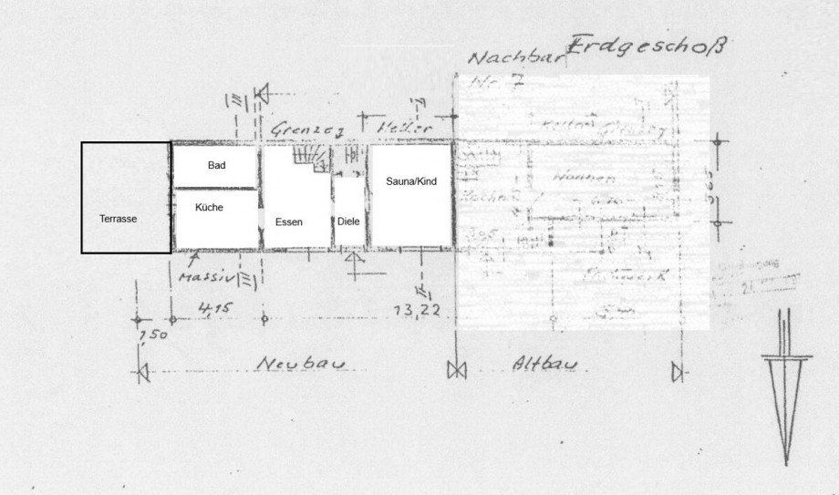 Grundriss EG. Doppelhaush�lfte Wermelskirchen