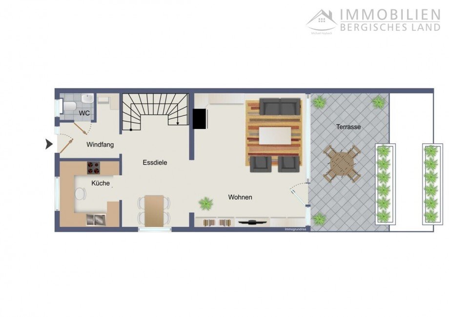 Grundriss Erdgeschoss Reihenendhaus H�ckeswagen