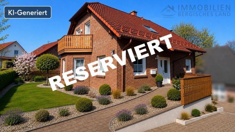 Ansicht H�ckeswagen Einfamilienhaus FAMILIENGL�CK! ANKOMMEN, EINZIEHEN UND WOHLF�HLEN. GROSSES EINFAMILIENHAUS MIT GARTEN UND GARAGE