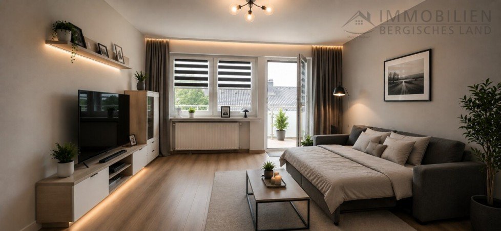 Einrichtungsvorschlag Wohn- und Schlafzimmer Erdgeschosswohnung Radevormwald