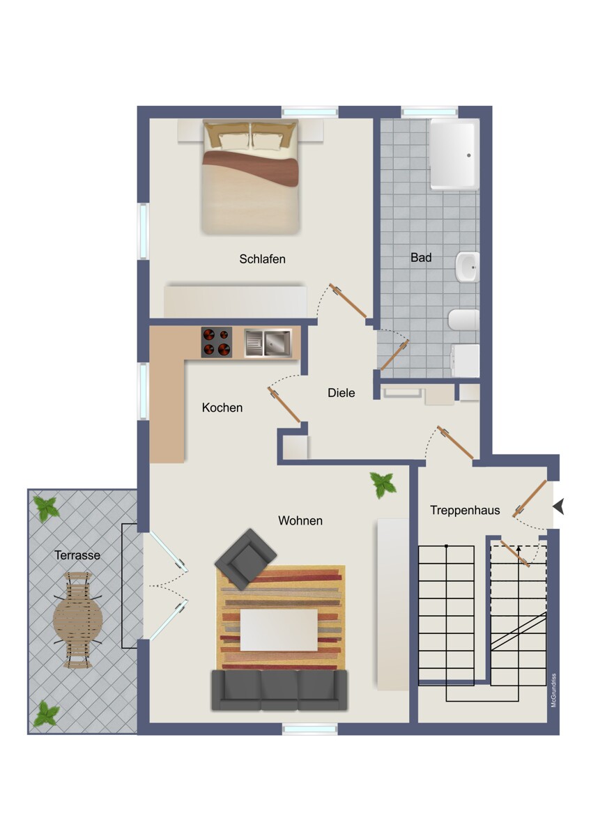 Grundriss Souterrainwohnung H�ckeswagen