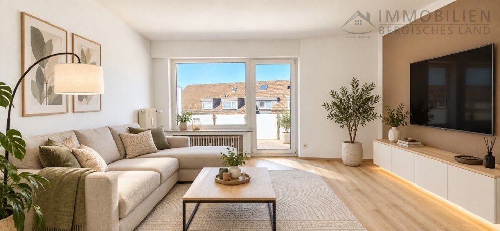 Einrichtungsbeispiel Wohnzimmer Etagenwohnung Radevormwald