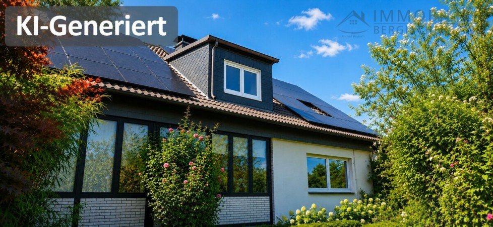 KI-generiert Gartenansicht 2 Einfamilienhaus H�ckeswagen
