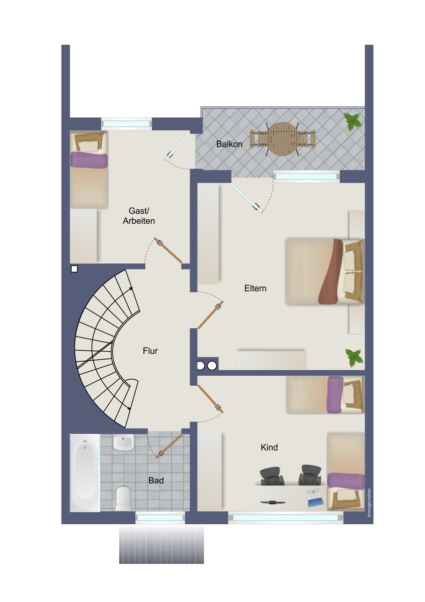 Grundriss OG Reihenendhaus H�ckeswagen