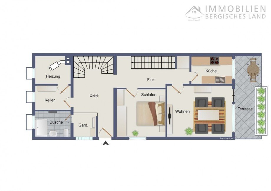 Grundriss Untergeschoss Reihenendhaus H�ckeswagen