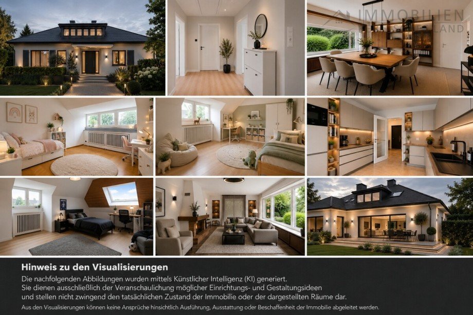 Collage KI-generiert Einfamilienhaus Radevormwald