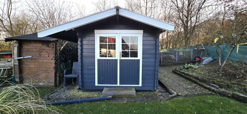 Gartenhaus Doppelhaush�lfte H�ckeswagen