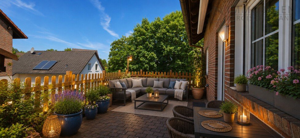 Gestaltungsbeispiel Terrasse Einfamilienhaus H�ckeswagen