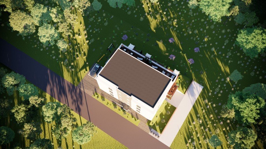 Luftansicht Erdgeschosswohnung Radevormwald