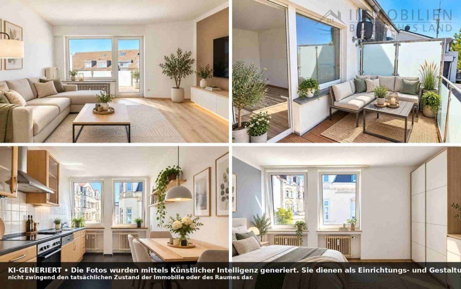 Collage_KI_Einrichtungsbeispiele Etagenwohnung Radevormwald