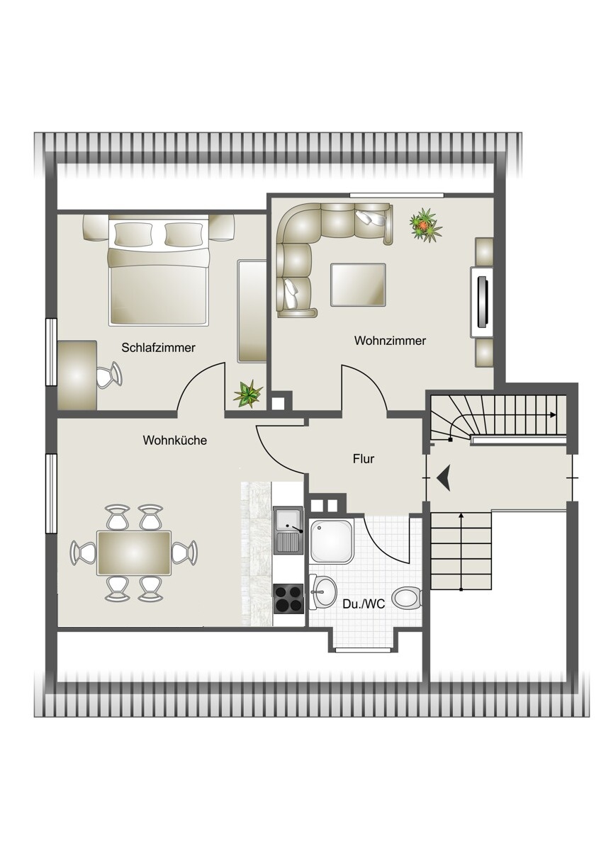 Grundriss Dachgeschosswohnung H�ckeswagen