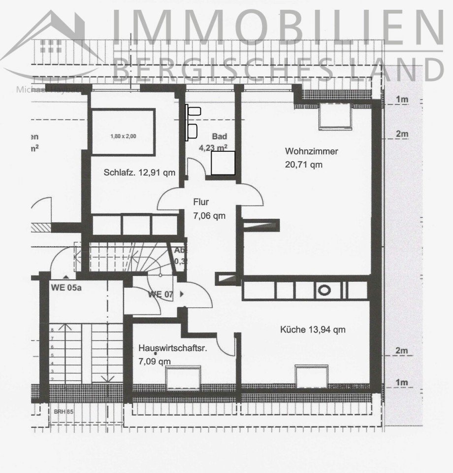 Grundriss Dachgeschosswohnung Remscheid