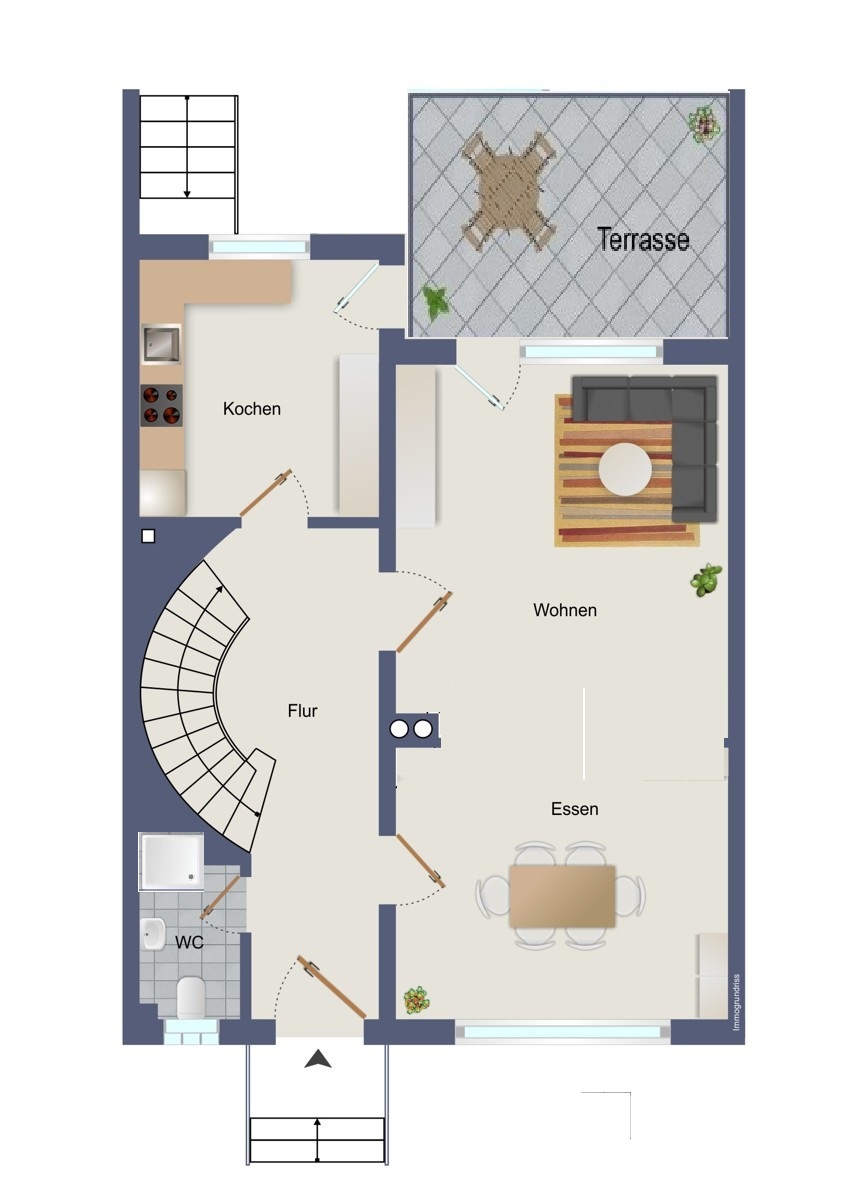 Grundriss EG Reihenendhaus H�ckeswagen