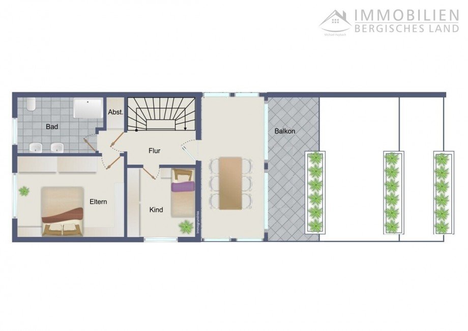 Grundriss Obergschoss Reihenendhaus H�ckeswagen